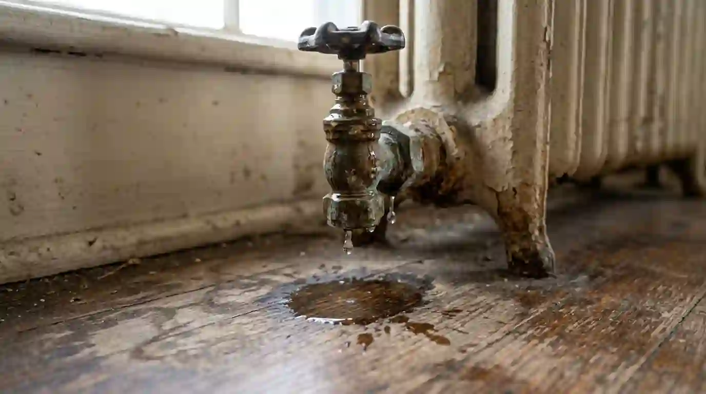 Radiator valve dripping from the stem