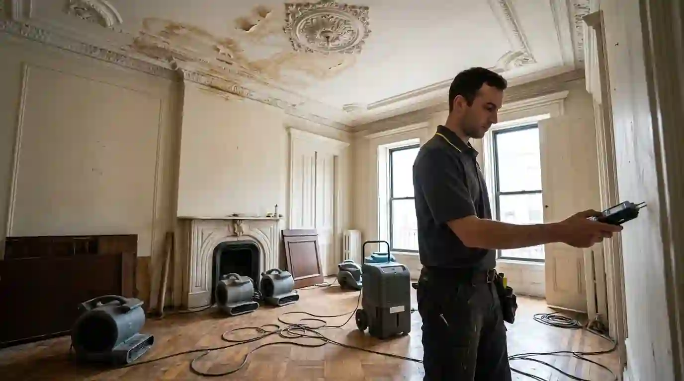 Drying equipment in a Brooklyn brownstone apartment