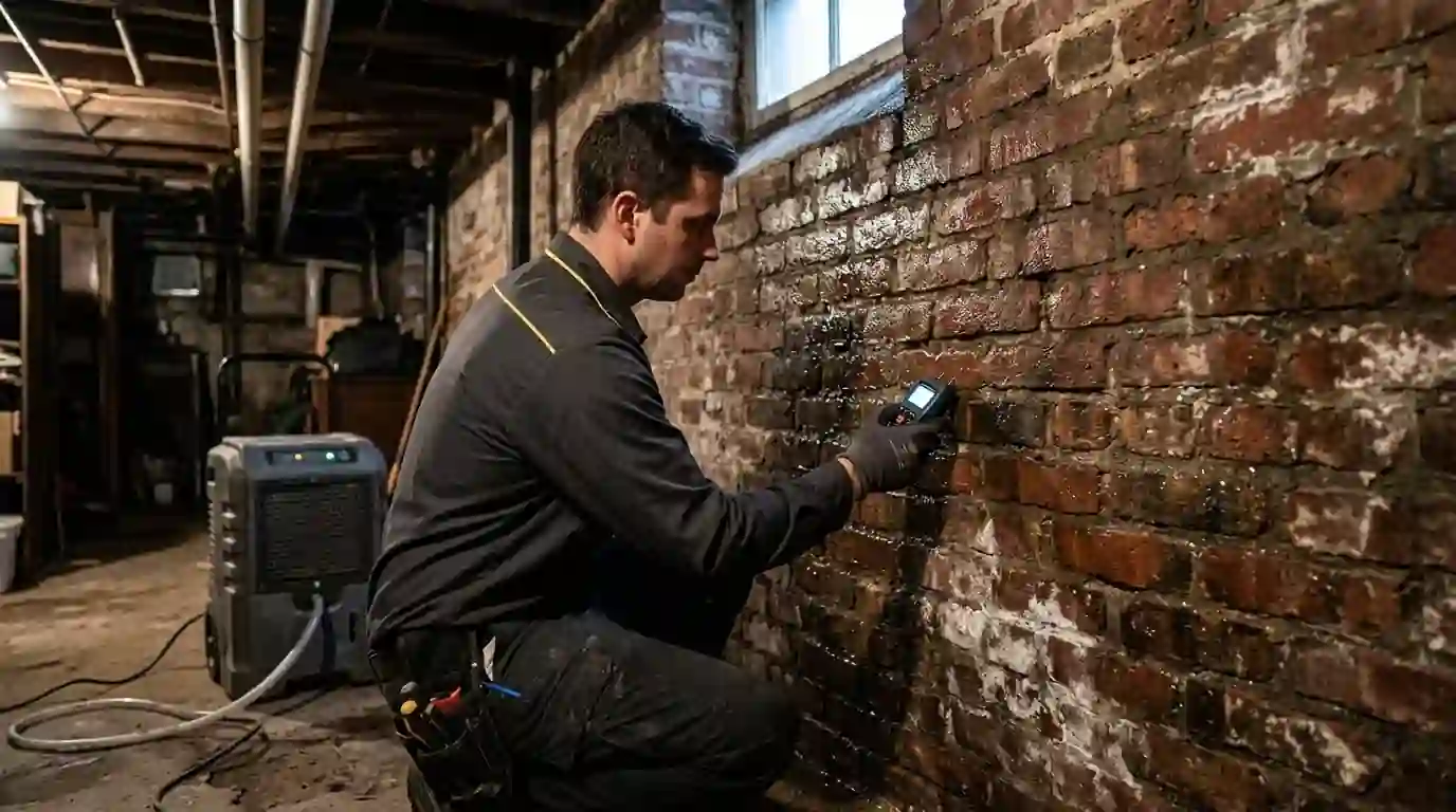 Drying a West Village townhouse cellar